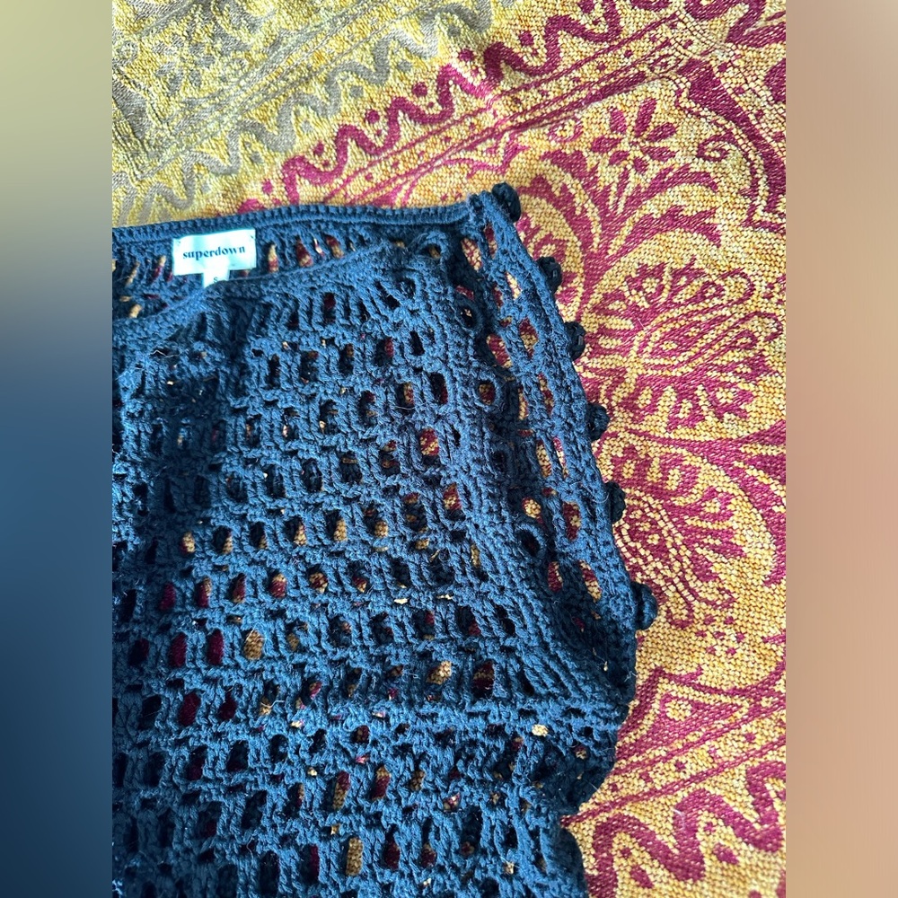 Superdown NWOT Misty Crochet Midi Skirt Black 🖤 Small - Picture 15 of 16